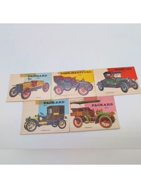 1954 Topps Car Cards 1900s Packard Panhard Pope-Hartford Peerless Set Of 5